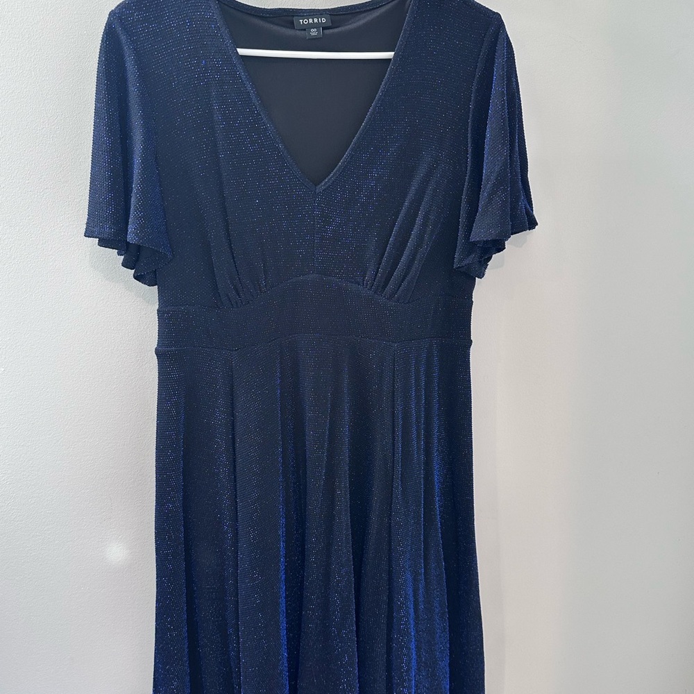 Torrid Sparkling Midnight Blue Midi Dress